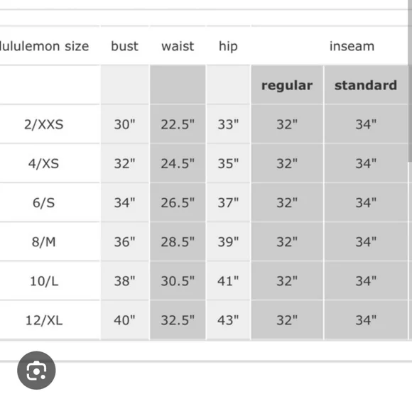 Lululemon -Rest Less SportsTank - Black/White w/drawstring waist - Sz 10 - Picture 6 of 6